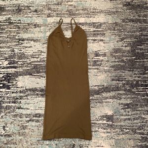 New Kathy-olive green midi dress
